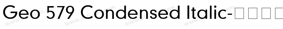 Geo 579 Condensed Italic字体转换